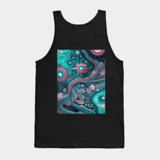 Other Worldly Designs- nebulas, stars, galaxies, planets with feathers Tank Top